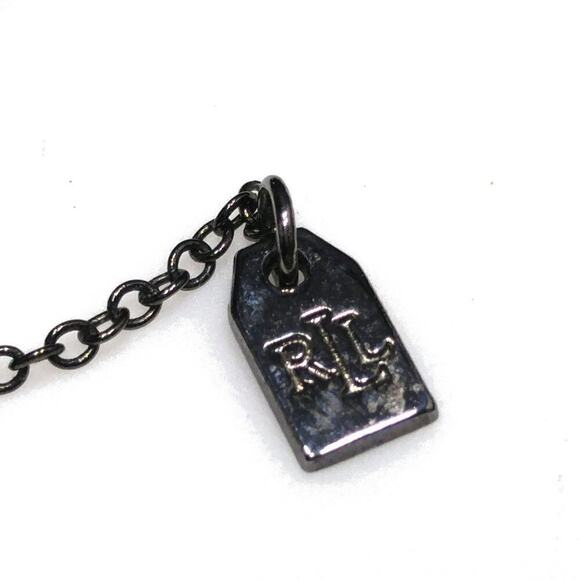 Lauren Ralph Lauren Black Crystal Beaded Necklace, 20 Inches, Gunmetal Gray - Picture 5 of 6